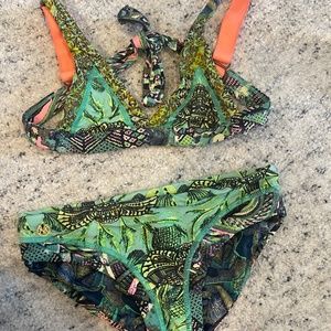Kids reversible soft two piece bikini